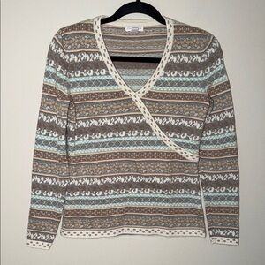 Y2K Charter Club Knit Cabin Cottage Wrap Style Comfy Top